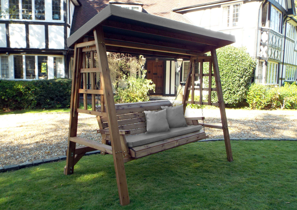 Charles Taylor Dorset Three Seater Swing in Grey (HB134GR Set)