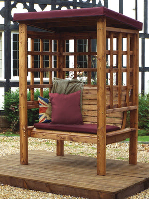 Charles Taylor Bramham Two Seater Arbour in Burgundy (HB135B Set)
