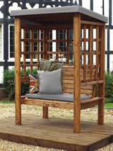 Charles Taylor Bramham Two Seater Arbour in Grey (HB135GR Set)