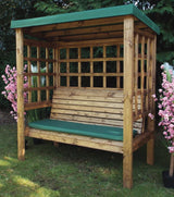 Charles Taylor Bramham Three Seater Arbour in Green (HB136G Set)