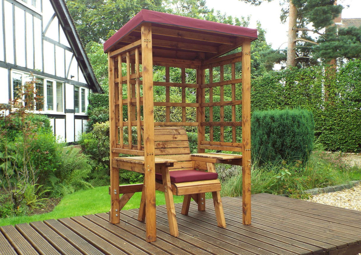 Charles Taylor Wentworth Single Seat Arbour in Burgundy (HB143B Set)
