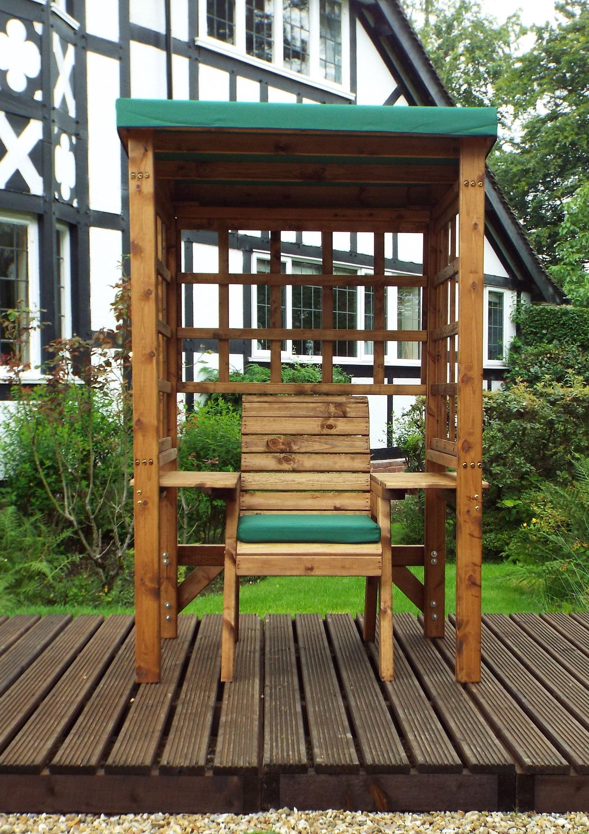 Charles Taylor Wentworth Single Seat Arbour in Green (HB143G Set)