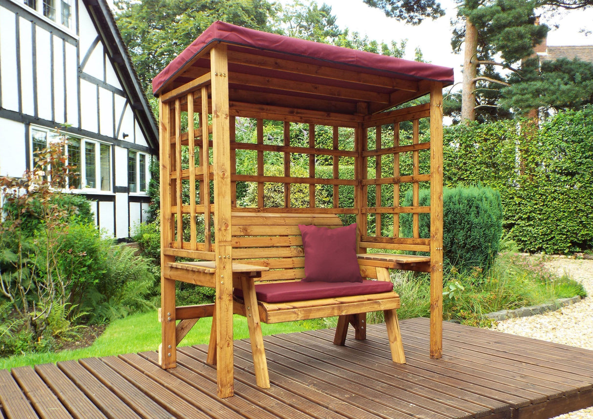 Charles Taylor Wentworth Two Seat Arbour in Burgundy (HB144B Set)