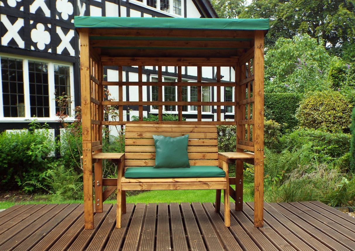 Charles Taylor Wentworth Two Seat Arbour in Green (HB144G Set)