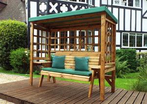 Charles Taylor Wentworth Three Seat Arbour in Green (HB145G Set)