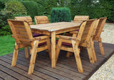 Charles Taylor Six Seater Traditional Table Set with Cushions and Parasol (HB15)