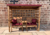 Charles Taylor Grand Henley Twin Seat Arbour in Burgundy (HB222B)