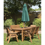 Charles Taylor Eight Seater Deluxe Table Set with Cushions and Parasol (HB44)
