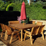 Charles Taylor Eight Seater Deluxe Table Set with Cushions and Parasol (HB44)