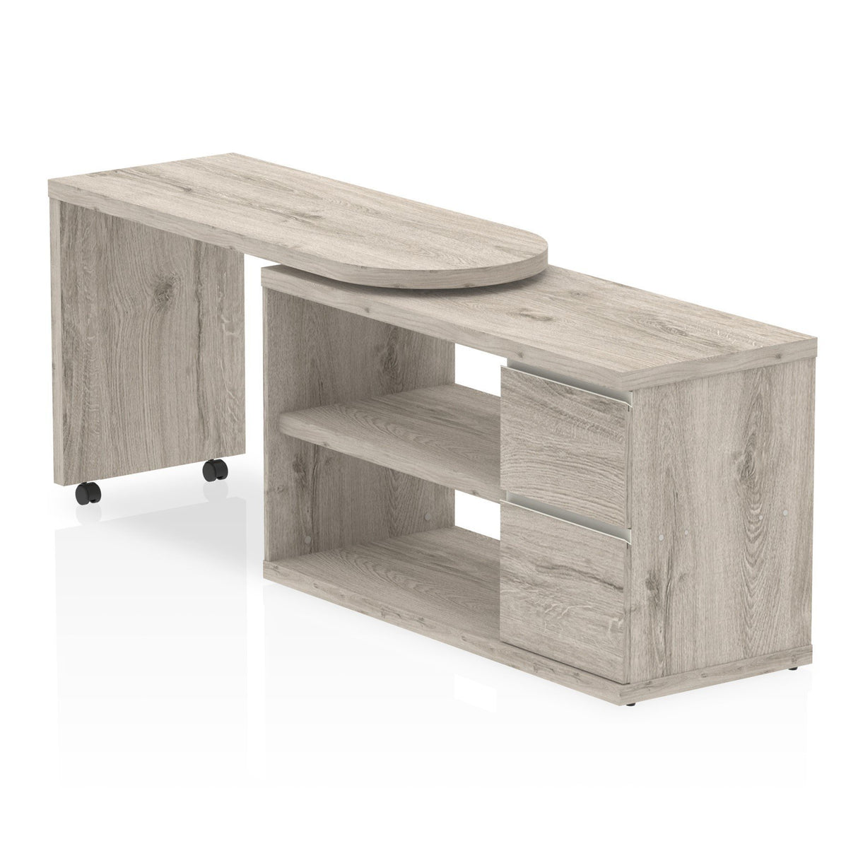 Dynamic Fleur Smart Storage Desk in Grey Oak (HO00102)
