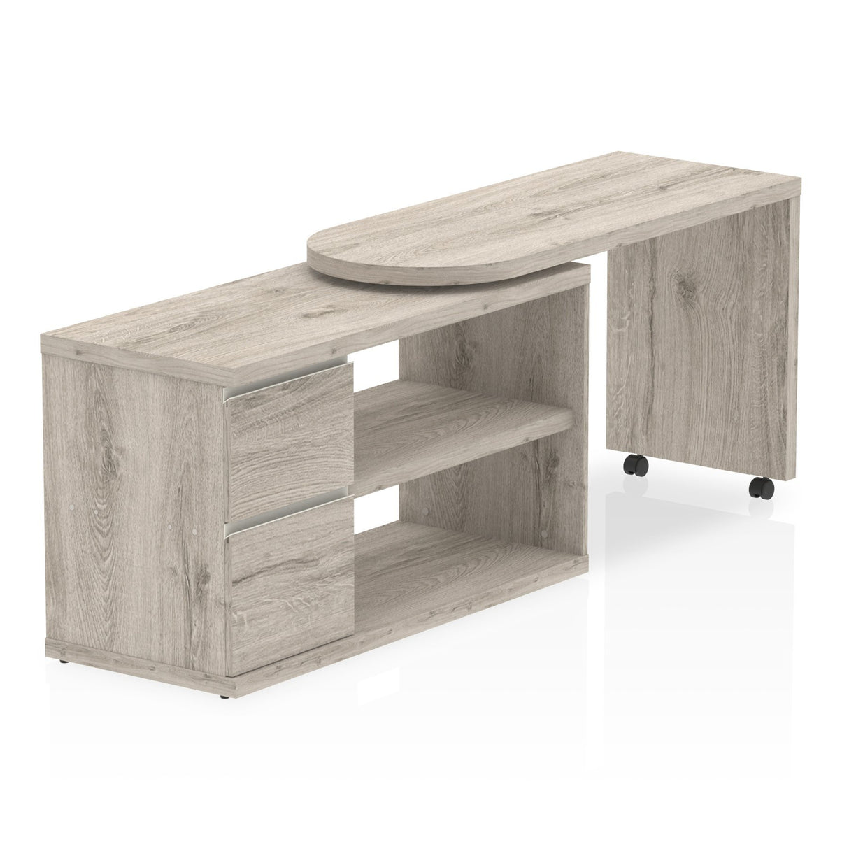Dynamic Fleur Smart Storage Desk in Grey Oak (HO00102)