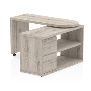 Dynamic Fleur Smart Storage Desk in Grey Oak (HO00102)