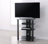 TTAP Classik 4 Shelf Black Glass Hi-Fi Stand (AVS-C303R-600/4-BB)