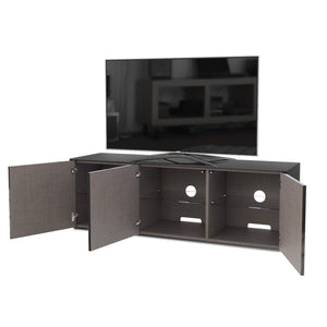 Frank Olsen High Gloss Black 1500mm TV Cabinet with LED Lighting and Wireless Phone Charging