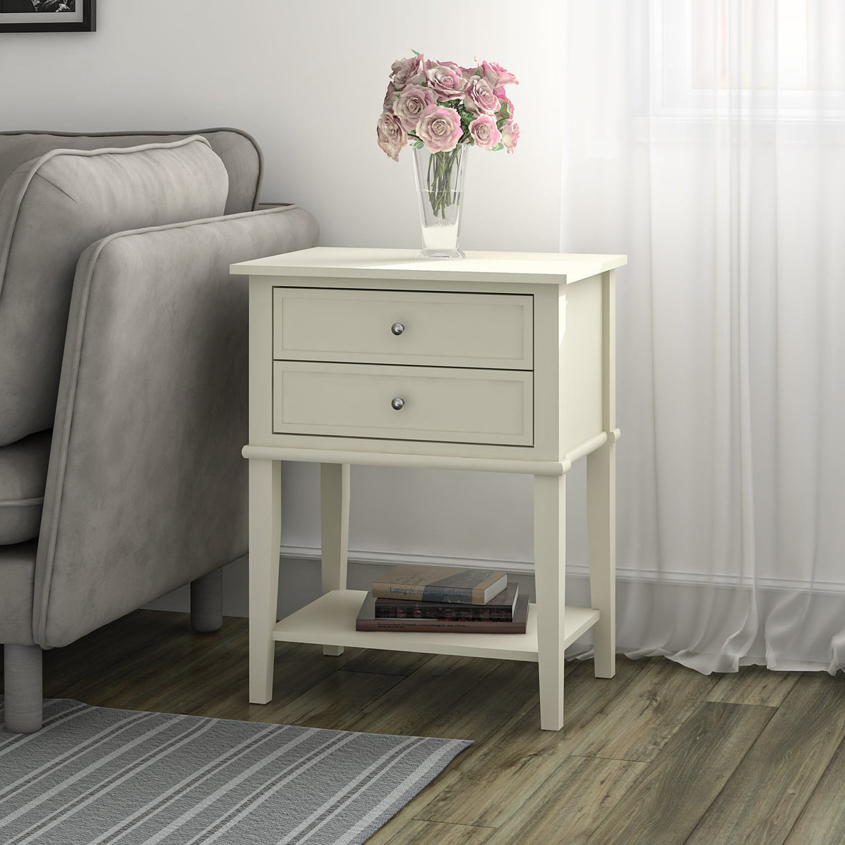 Dorel Home Franklin Range Accent Table in White