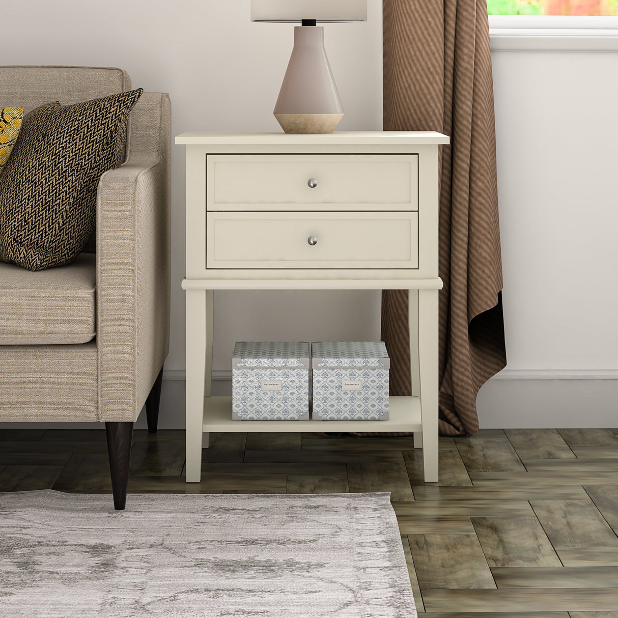 Dorel Home Franklin Range Accent Table in White