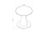 Jual Siena Oak and Black Lamp Table (JF319)