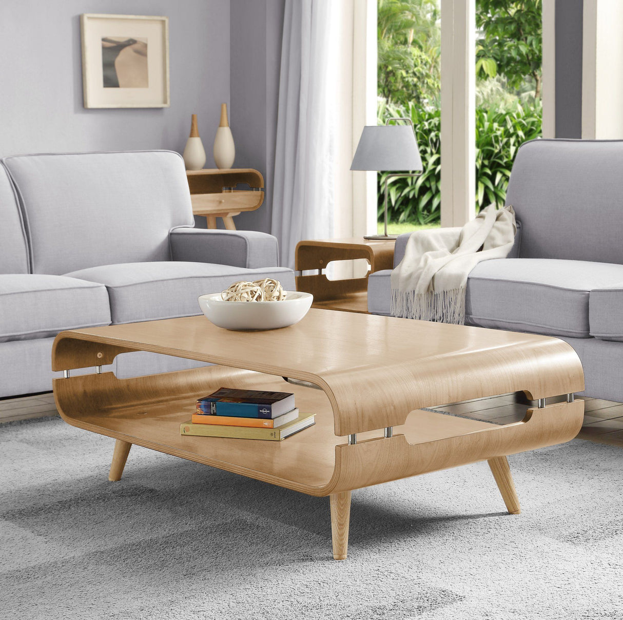 Jual Havana Curved Oak Coffee Table (JF703 COFFEE TABLE OAK)