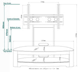Jual Florence Curved Walnut Cantilever TV Stand (JF209 WB)