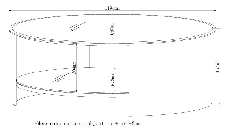 Jual San Marino Curved Walnut Coffee Table (JF301 WB)
