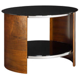 Jual San Marino Curved Walnut Round Lamp Table (JF303WB)