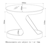 Jual San Marino Curved Oak Oval Lamp Table (JF304 OB)