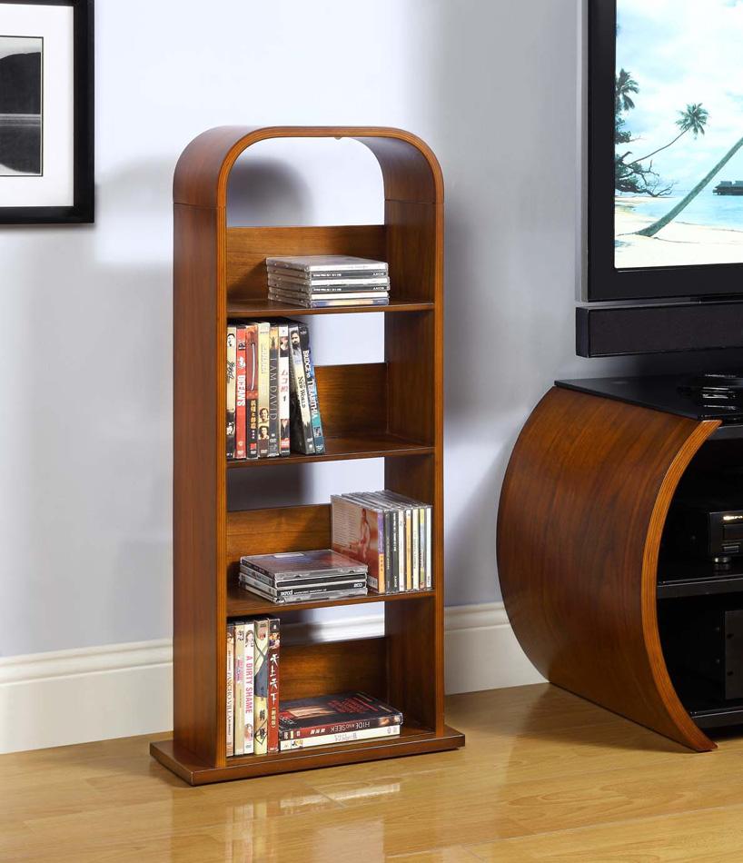 Jual San Marino Curved Walnut DVD/CD Rack (JF501) – AV4Home