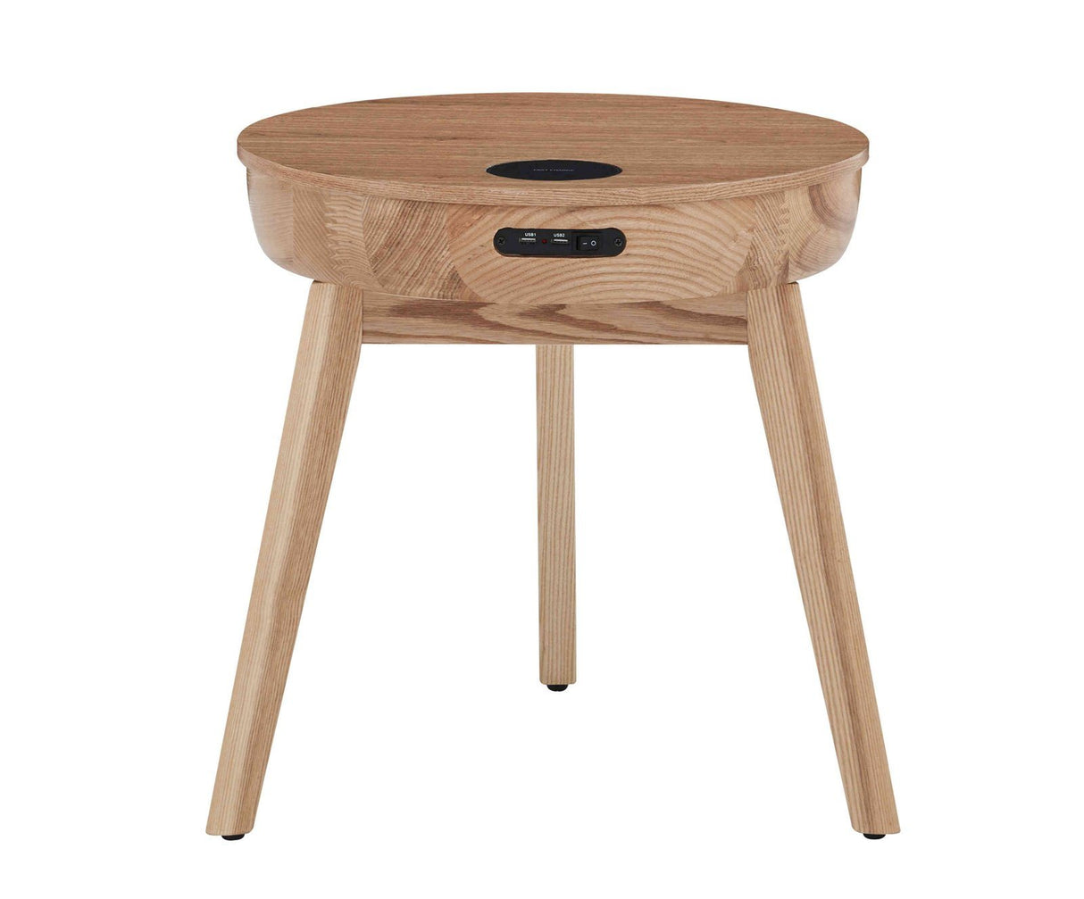 Jual San Francisco Smart Lamp Table With Wireless Charging And Speakers in Oak (JF710)