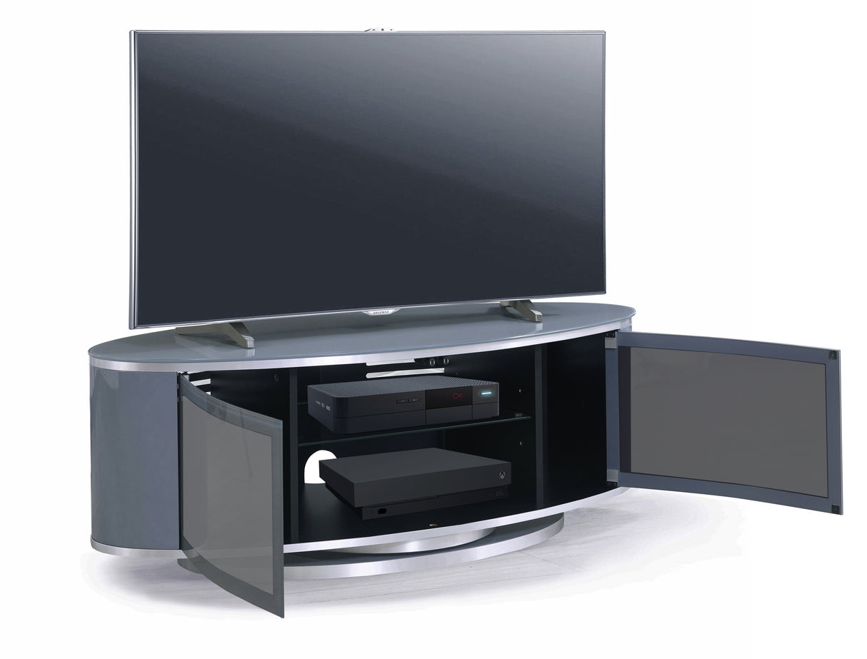 MDA Designs Luna Grey Oval TV Cabinet