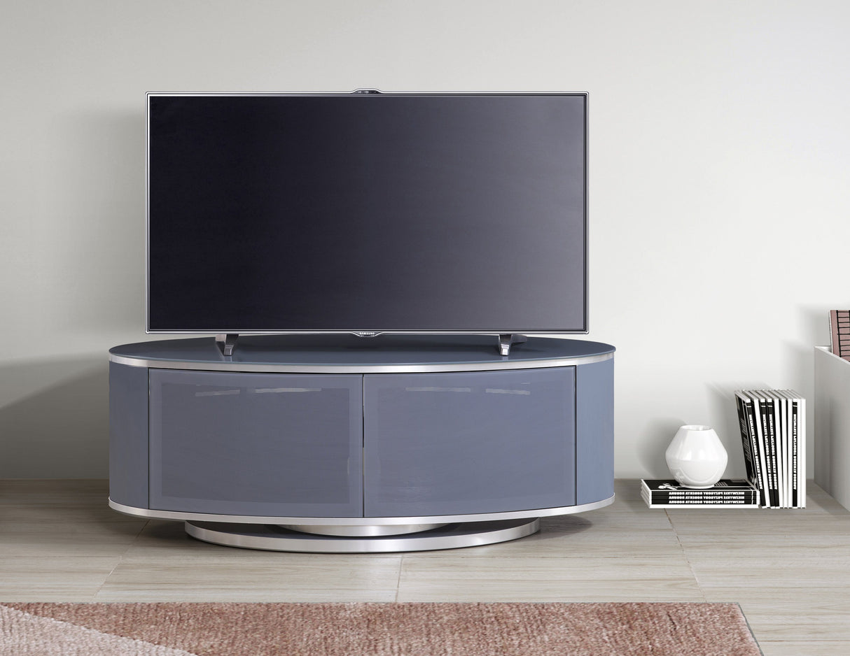 MDA Designs Luna Grey Oval TV Cabinet