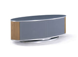 MDA Designs Luna Grey and Oak Oval TV Cabinet