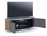 MDA Designs Luna Grey and Oak Oval TV Cabinet