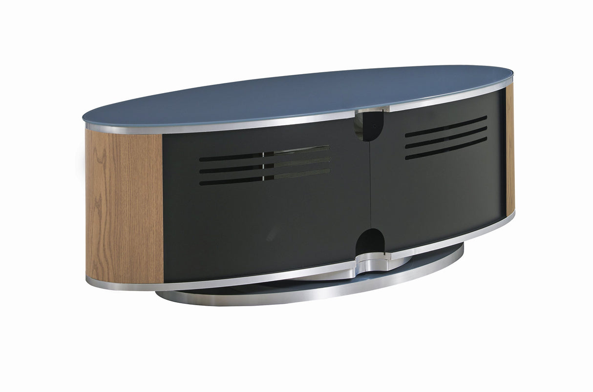 MDA Designs Luna Grey and Oak Oval TV Cabinet