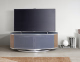 MDA Designs Luna Grey and Oak Oval TV Cabinet