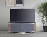 MDA Designs Luna Grey and Oak Oval TV Cabinet