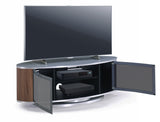 MDA Designs Luna Grey and Walnut Oval TV Cabinet