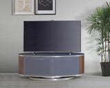 MDA Designs Luna Grey and Walnut Oval TV Cabinet