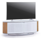 MDA Designs Luna Oak and White Oval TV Cabinet