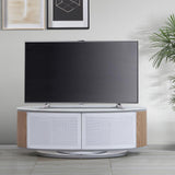MDA Designs Luna Oak and White Oval TV Cabinet