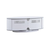 MDA Designs Luna High Gloss White Oval TV Cabinet