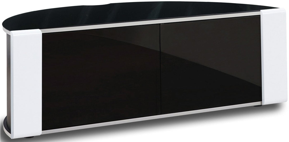 MDA Designs Sirius 1200 White and Black TV Stand