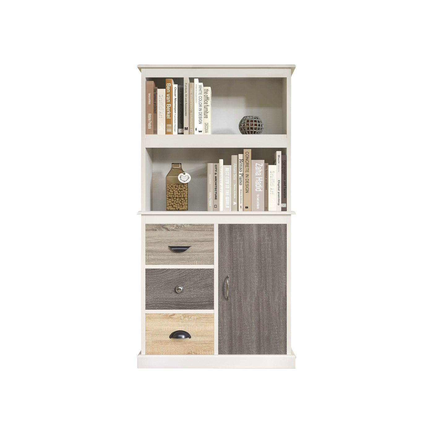Dorel Home Mercer Range Storage Bookcase in White AV4Home