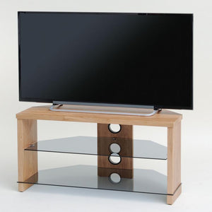 TTAP Montreal TV Stand in Oak and Clear Glass (TVS1004)