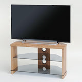 TTAP Montreal TV Stand in Oak and Clear Glass (TVS1003)