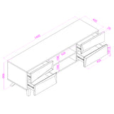 Alphason Olympus 1400 Black TV Stand (ADOL1400BLK)