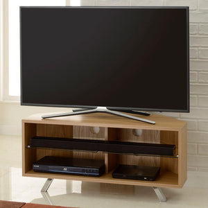 TTAP Oregon TV Stand in Oak and Clear Glass (TVS1006)