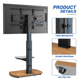 TTAP FS1-OAK TV Stand with Height Adjustable Swivel Bracket for up to 55" TVs