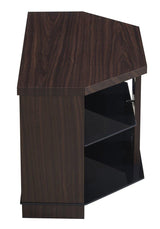 TTAP Montreal TV Stand in Walnut and Black Glass (MON-1050-WAL)