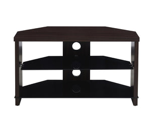 TTAP Montreal TV Stand in Walnut and Black Glass (MON-800-WAL)