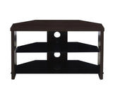 TTAP Montreal TV Stand in Walnut and Black Glass (MON-1050-WAL)